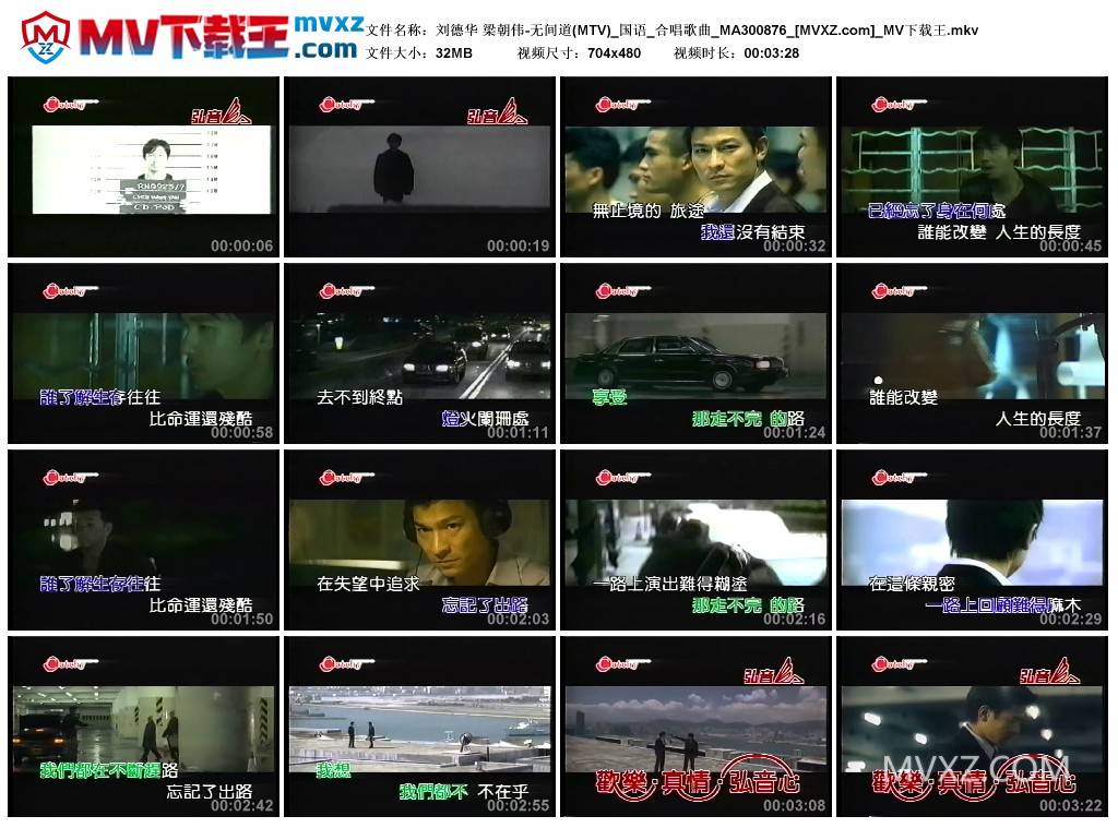刘德华 梁朝伟-无间道(MTV)_国语_合唱歌曲_MA300876